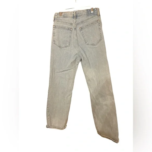 Abercrombie 90s Relaxed High Rise Jeans Light Wash Blue Denim Size 10 / 30 - Picture 4 of 7